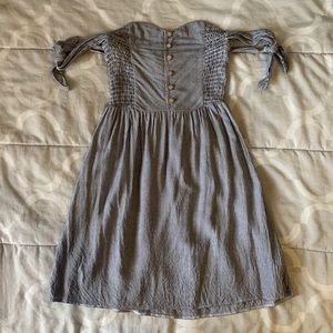 AE Off the Shoulder Striped Dress